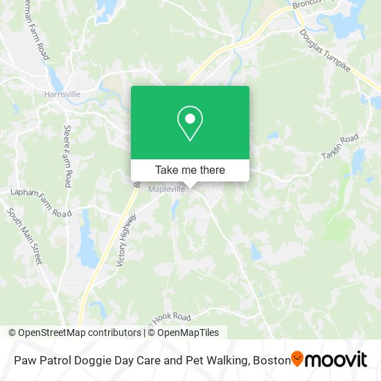 Paw Patrol Doggie Day Care and Pet Walking map