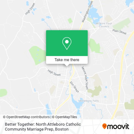 Mapa de Better Together: North Attleboro Catholic Community Marriage Prep