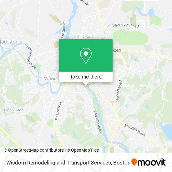 Wisdom Remodeling and Transport Services map