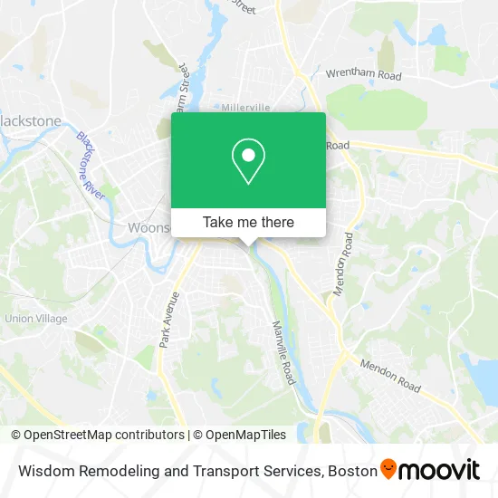 Wisdom Remodeling and Transport Services map