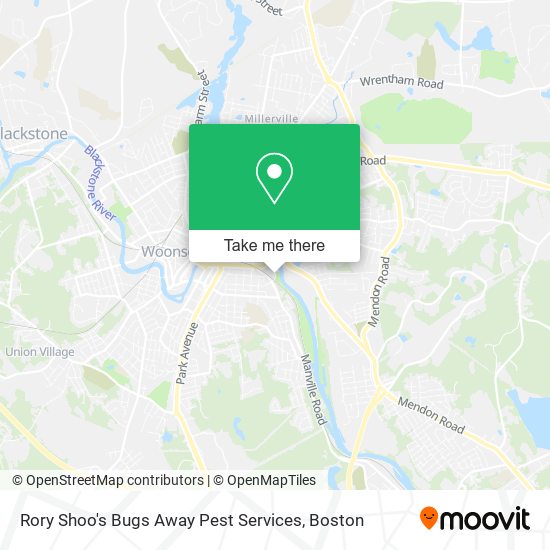 Rory Shoo's Bugs Away Pest Services map