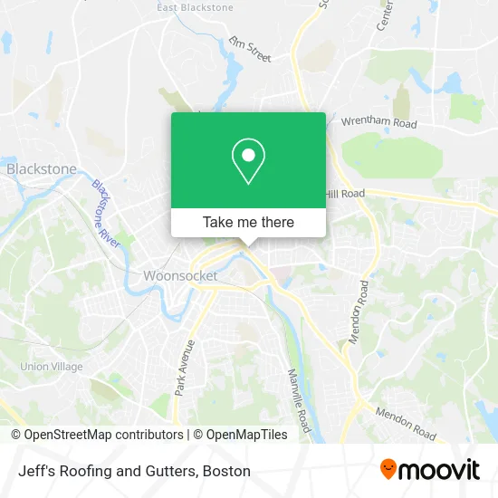 Jeff's Roofing and Gutters map
