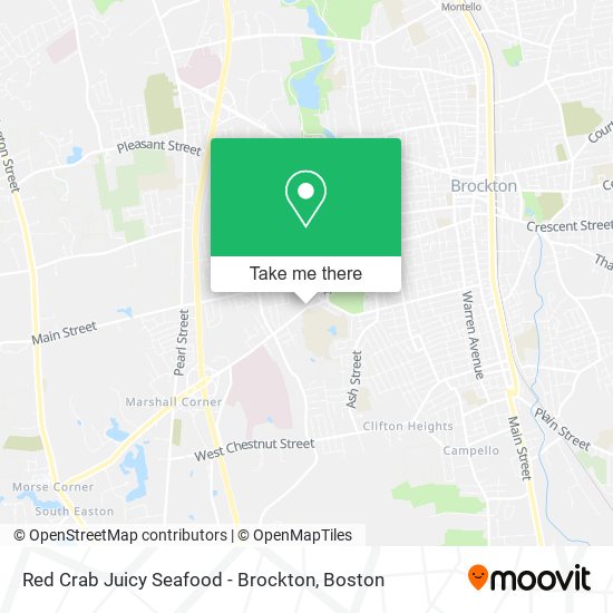 Mapa de Red Crab Juicy Seafood - Brockton