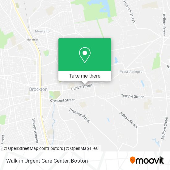 Walk-in Urgent Care Center map