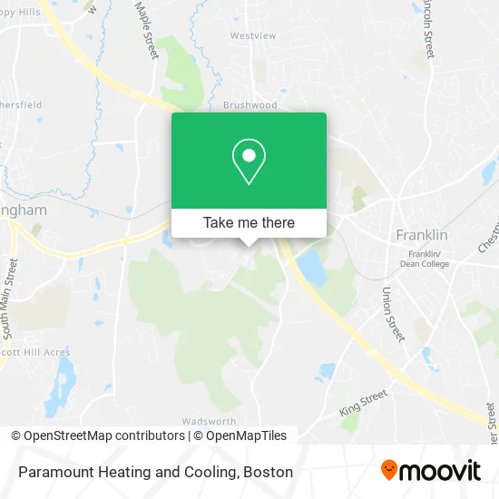 Paramount Heating and Cooling map