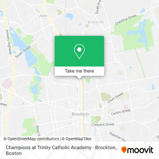 Mapa de Champions at Trinity Catholic Academy - Brockton