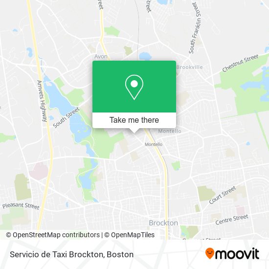 Mapa de Servicio de Taxi Brockton