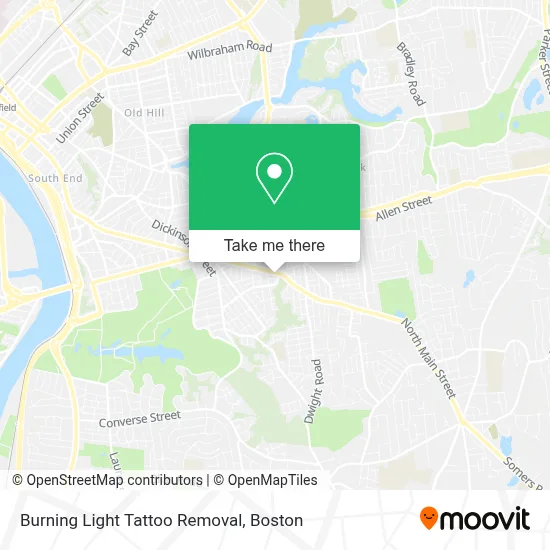 Burning Light Tattoo Removal map