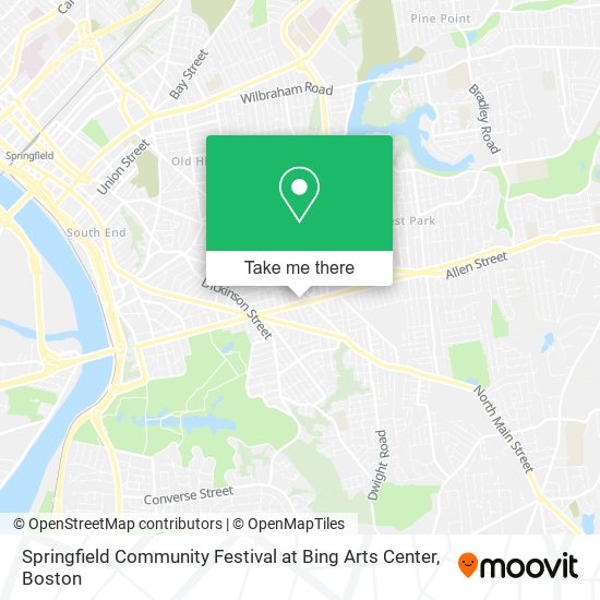 Springfield Community Festival at Bing Arts Center map