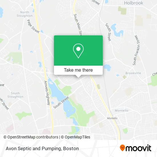 Avon Septic and Pumping map