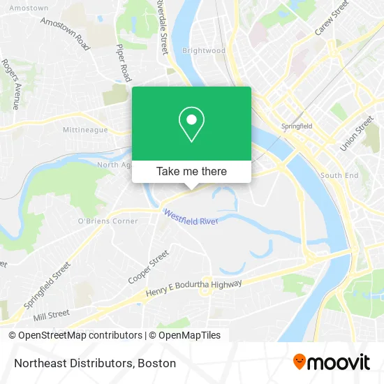 Northeast Distributors map