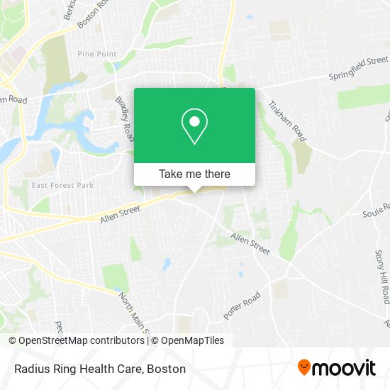 Radius Ring Health Care map