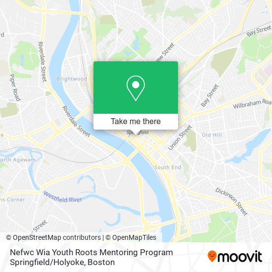 Mapa de Nefwc Wia Youth Roots Mentoring Program Springfield / Holyoke