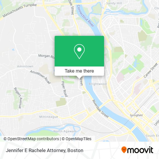 Jennifer E Rachele Attorney map