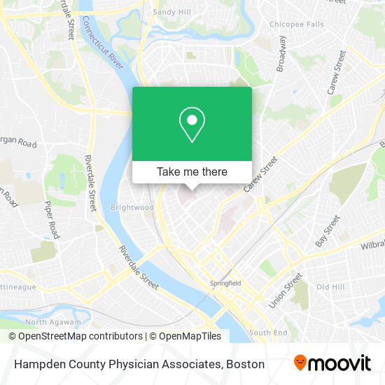 Hampden County Physician Associates map