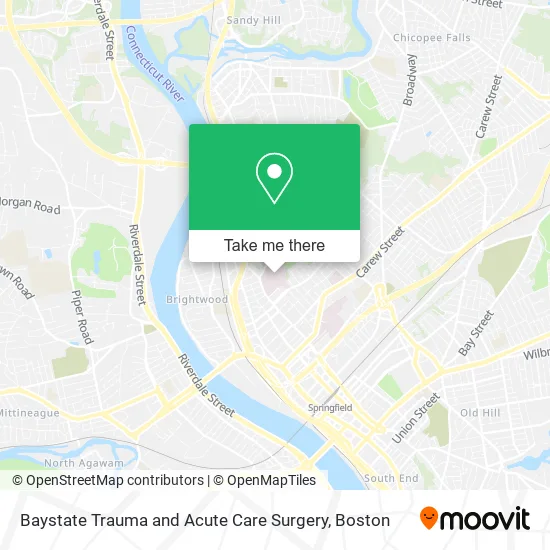Baystate Trauma and Acute Care Surgery map