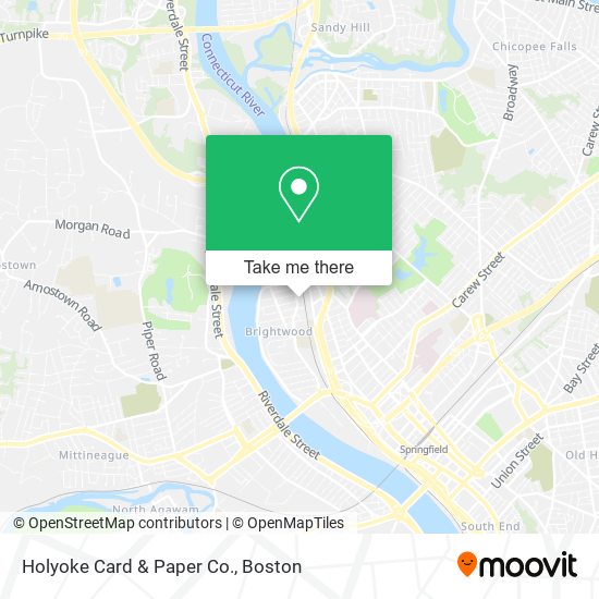 Mapa de Holyoke Card & Paper Co.