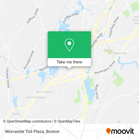 Worcester Toll Plaza map