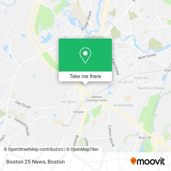 Mapa de Boston 25 News