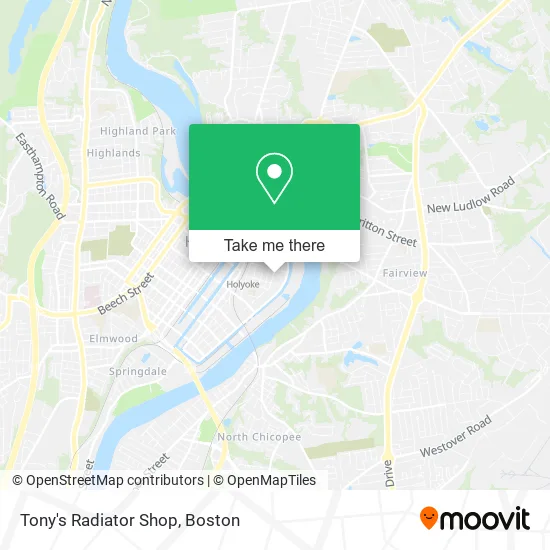 Tony's Radiator Shop map
