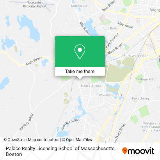 Palace Realty Licensing School of Massachusetts map