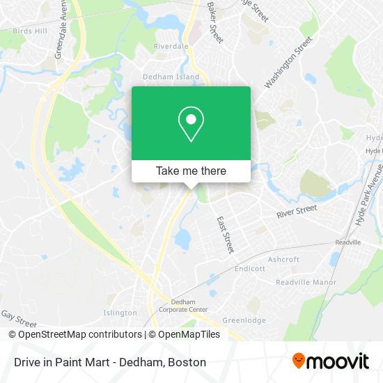 Drive in Paint Mart - Dedham map