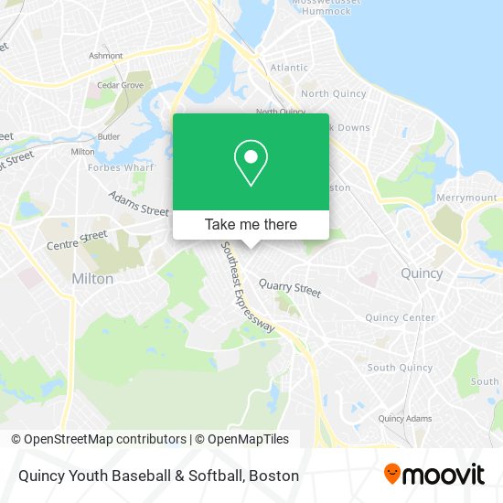 Quincy Youth Baseball & Softball map