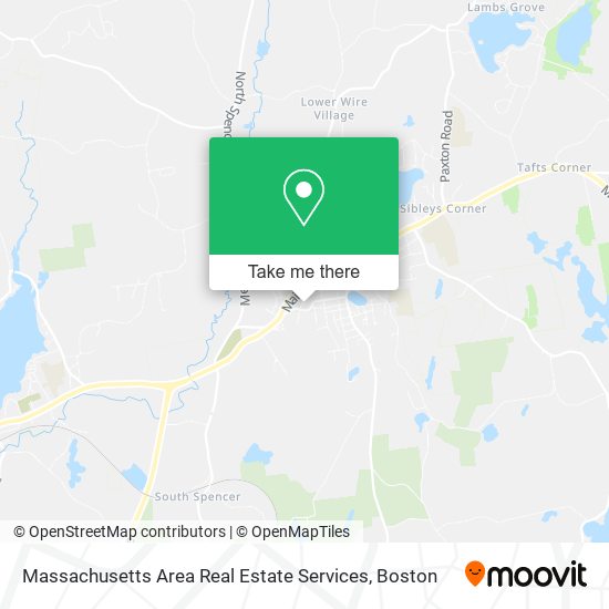 Massachusetts Area Real Estate Services map