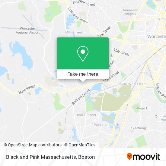 Mapa de Black and Pink Massachusetts