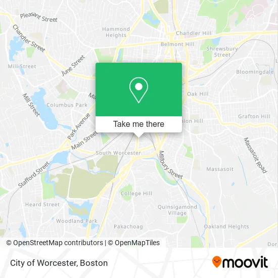 City of Worcester map