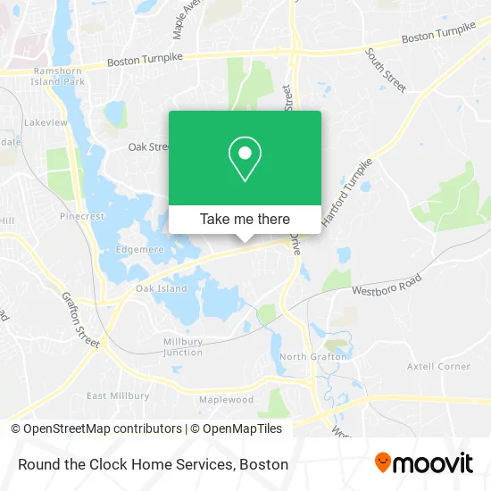 Round the Clock Home Services map