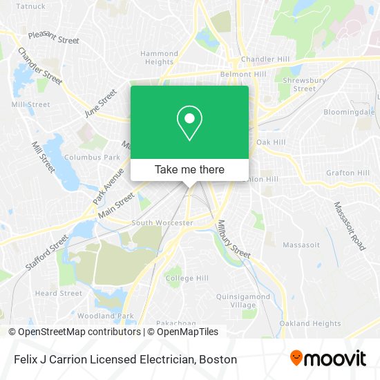 Felix J Carrion Licensed Electrician map
