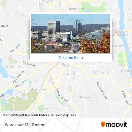 Worcester Ma map