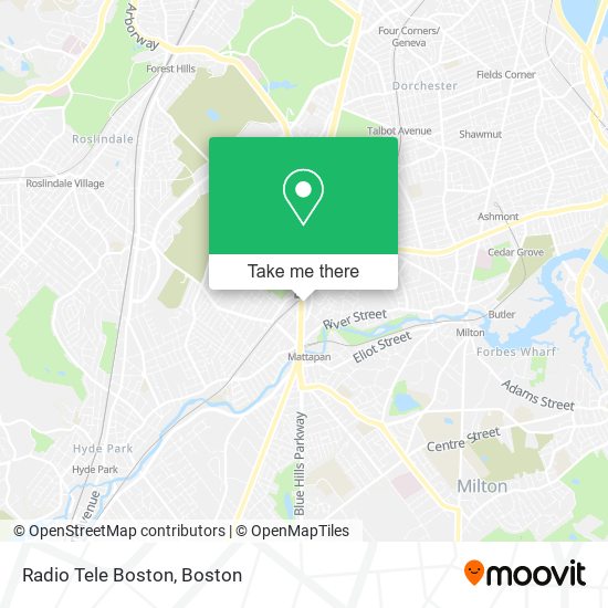 Mapa de Radio Tele Boston