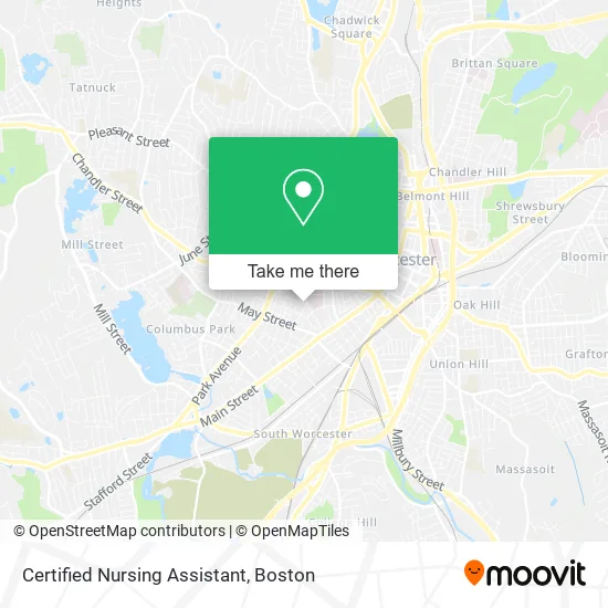 Certified Nursing Assistant map