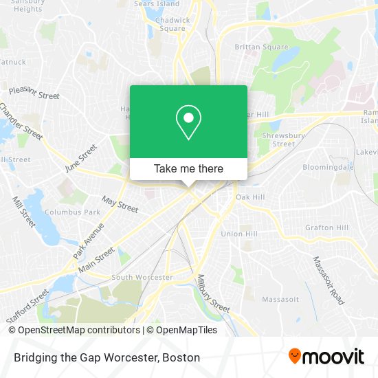 Bridging the Gap Worcester map