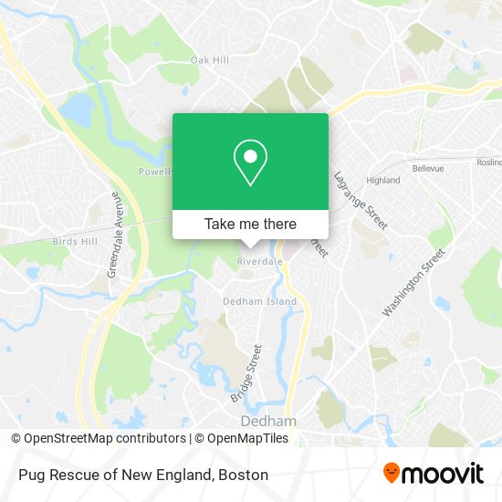 Pug Rescue of New England map