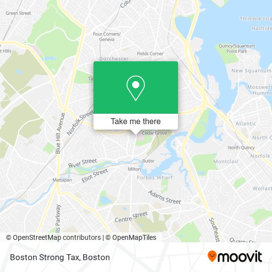 Mapa de Boston Strong Tax