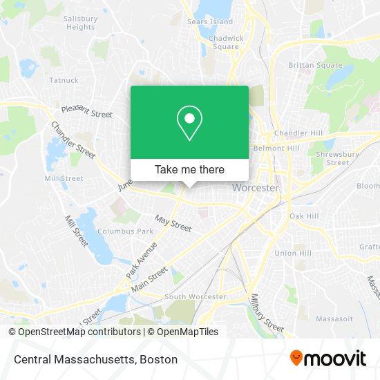 Mapa de Central Massachusetts