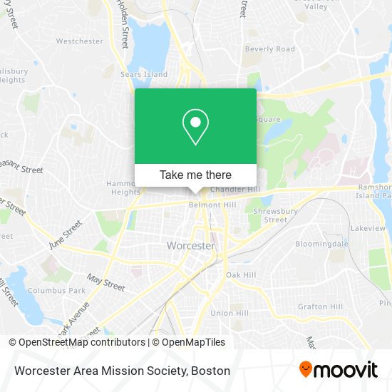 Mapa de Worcester Area Mission Society