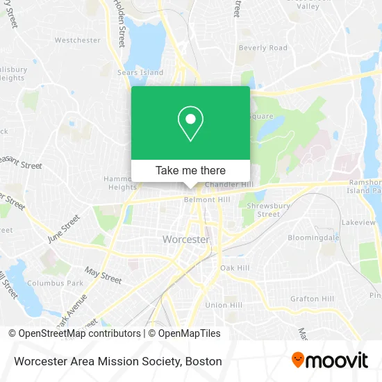Worcester Area Mission Society map