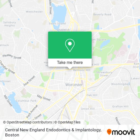 Central New England Endodontics & Implantology map
