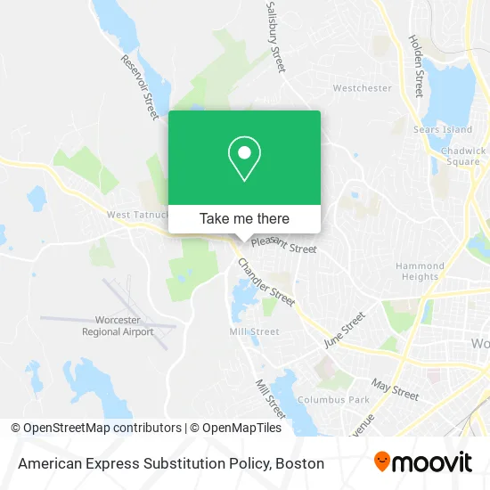 American Express Substitution Policy map