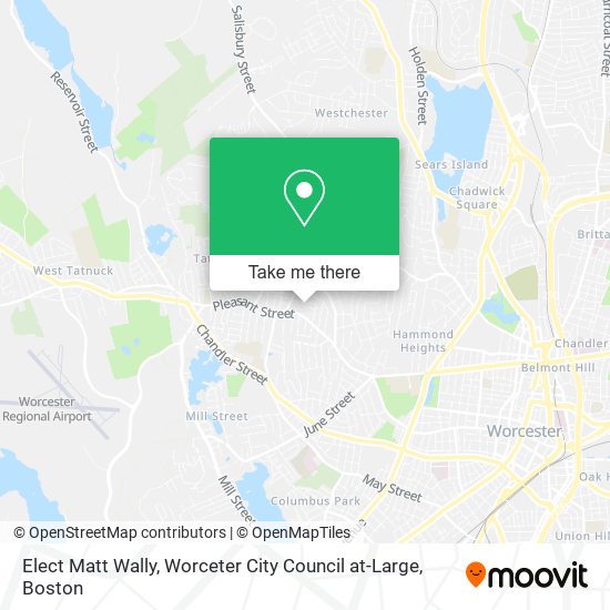Mapa de Elect Matt Wally, Worceter City Council at-Large
