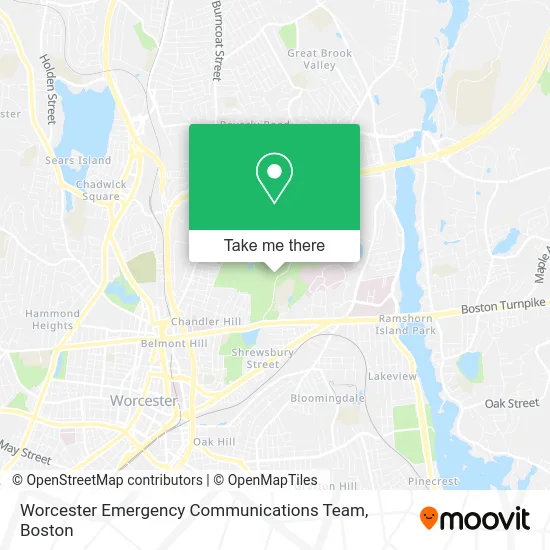 Worcester Emergency Communications Team map