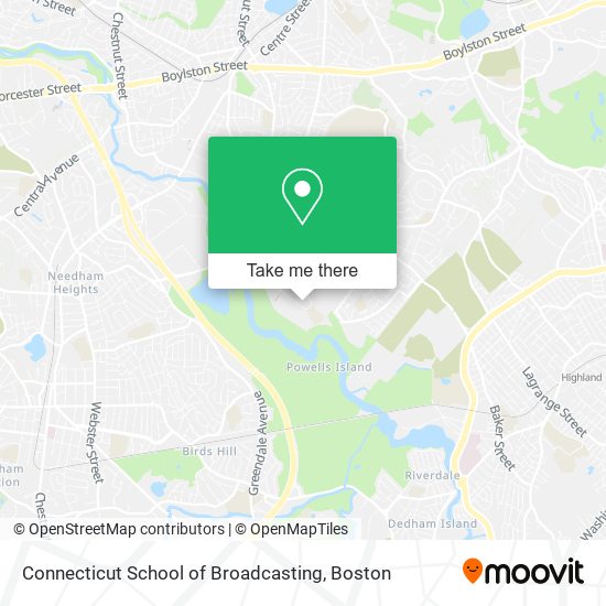 Mapa de Connecticut School of Broadcasting