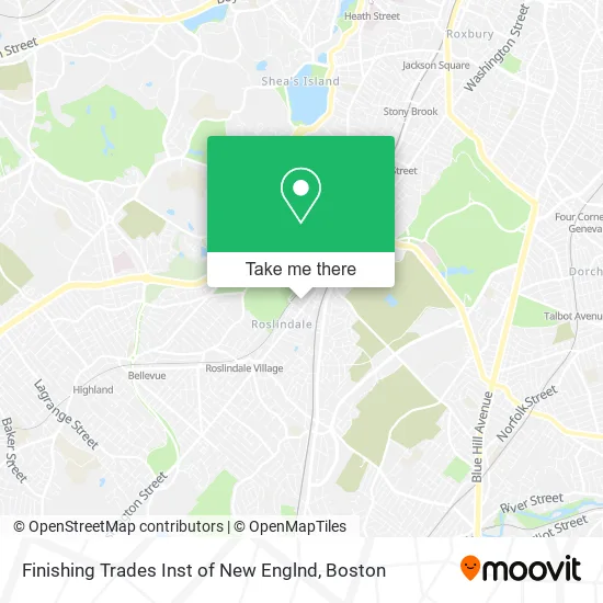 Finishing Trades Inst of New Englnd map