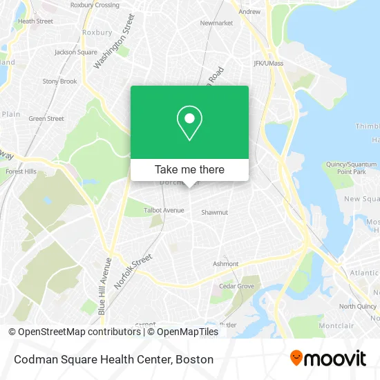 Codman Square Health Center map