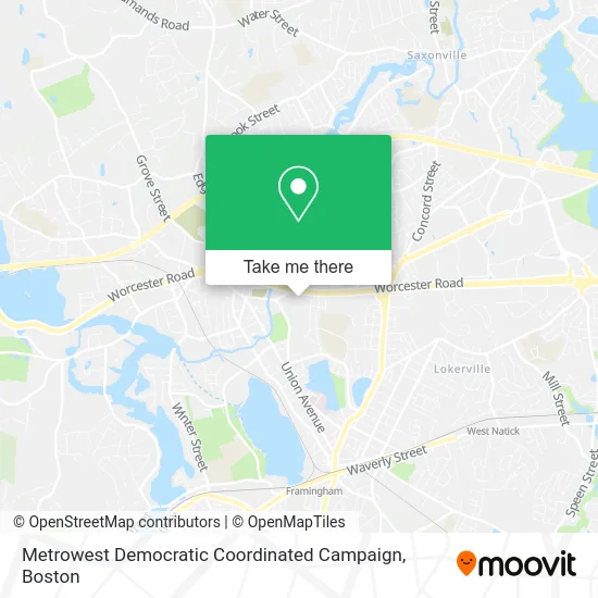 Metrowest Democratic Coordinated Campaign map
