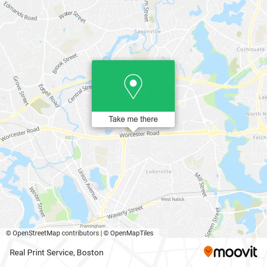 Real Print Service map